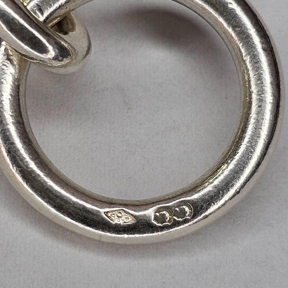 Vintage 36 Links 105g Hermes Chaine d’Ancre Silver Necklace Double Bracelet - Picture 4 of 9